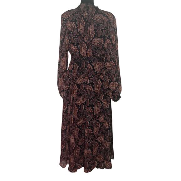 Tommy Hilfiger Paisley Midi Dress - Size 2 - Picture 6 of 12